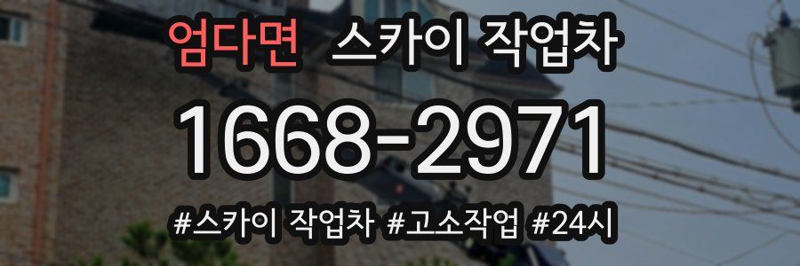 엄다면 스카이 작업차