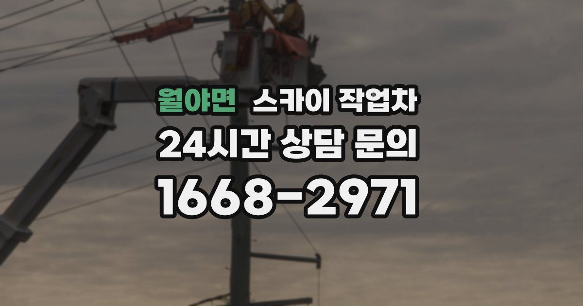 월야면 스카이 작업차
