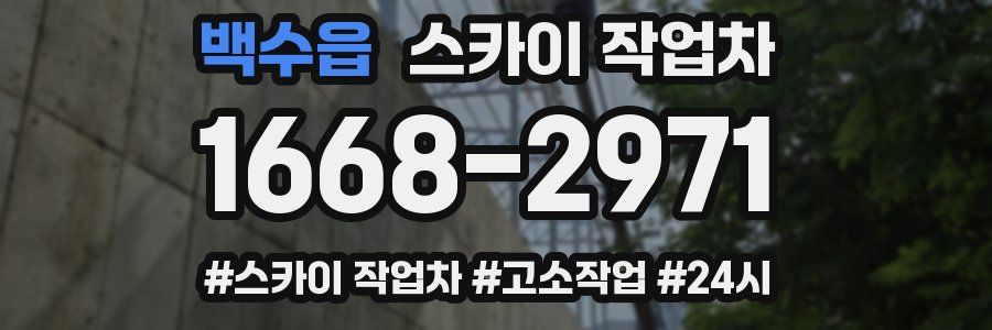 백수읍 스카이 작업차