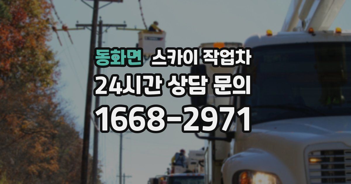 동화면 스카이 작업차