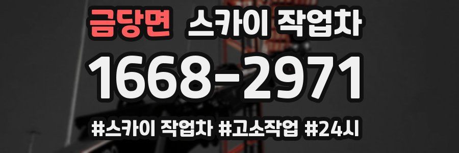 금당면 스카이 작업차