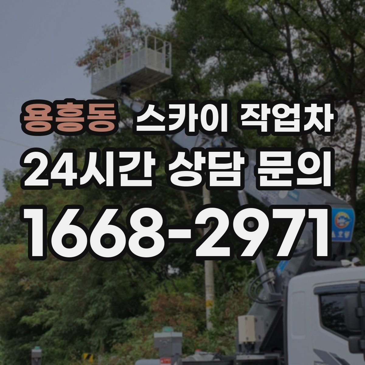 용흥동 스카이 작업차