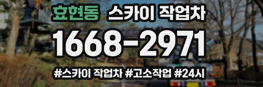 효현동 스카이 작업차