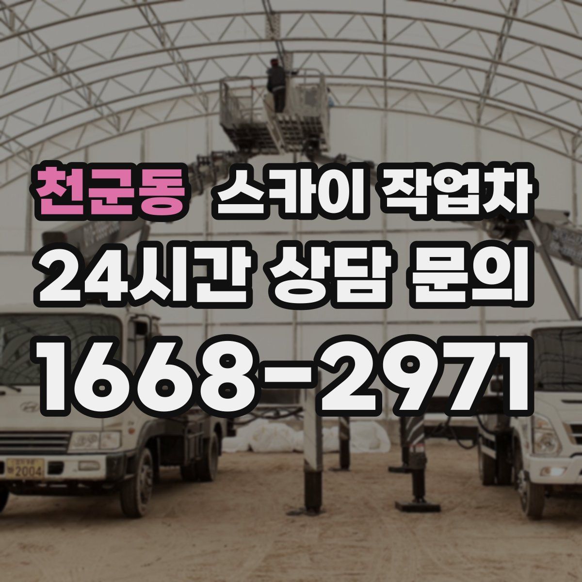 천군동 스카이 작업차