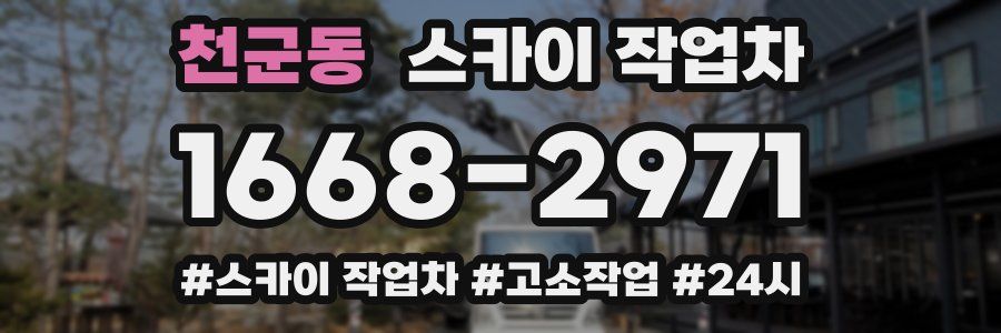 천군동 스카이 작업차