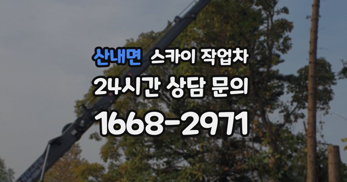 산내면 스카이 작업차