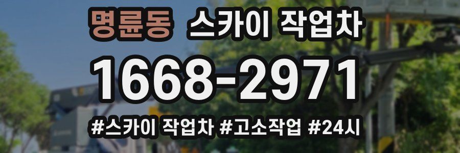 명륜동 스카이 작업차