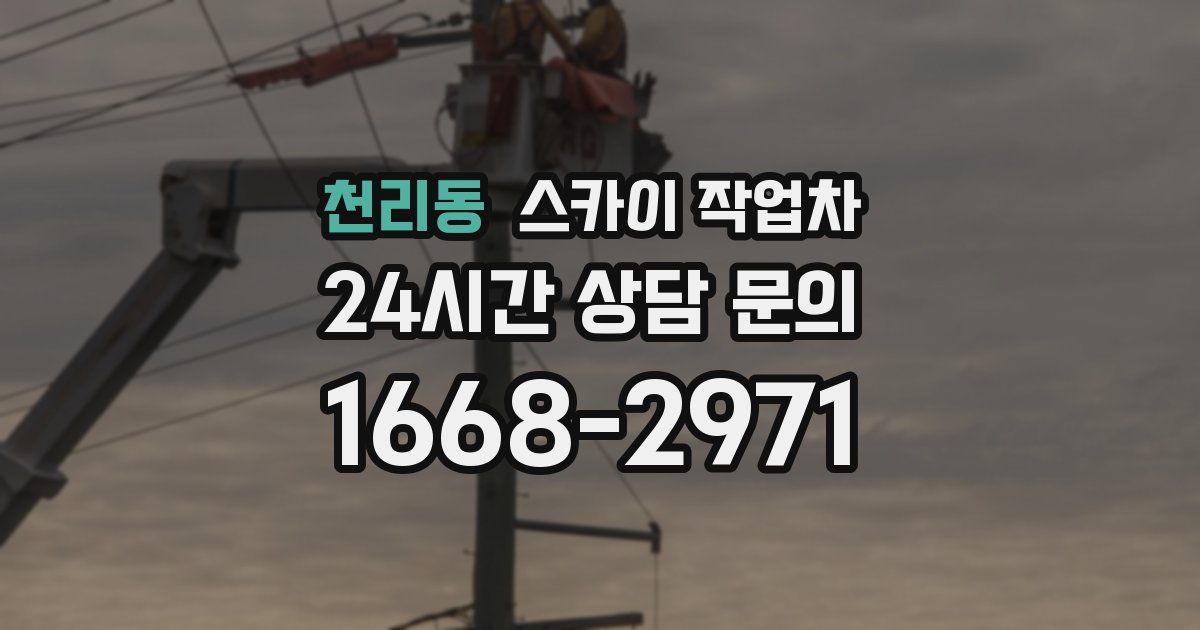 천리동 스카이 작업차