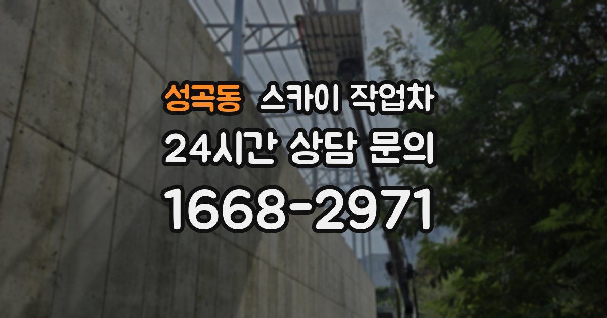 성곡동 스카이 작업차
