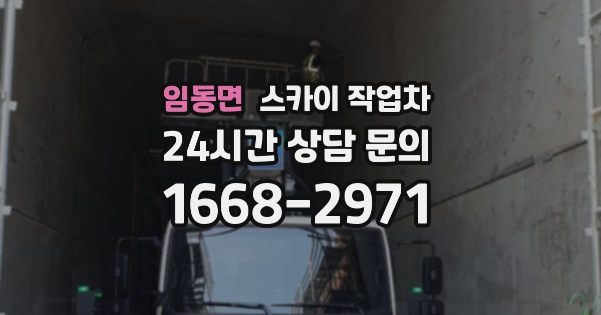 임동면 스카이 작업차