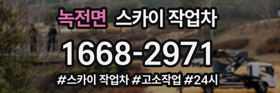 녹전면 스카이 작업차