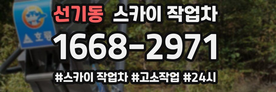 선기동 스카이 작업차