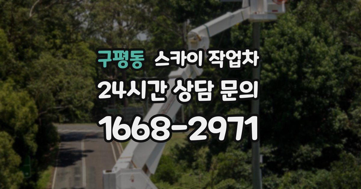 구평동 스카이 작업차