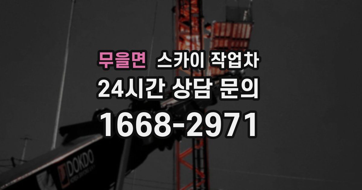 무을면 스카이 작업차