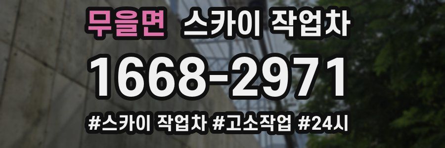 무을면 스카이 작업차