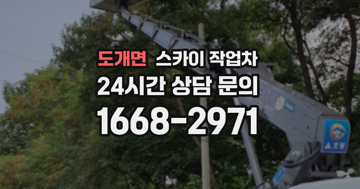 도개면 스카이 작업차