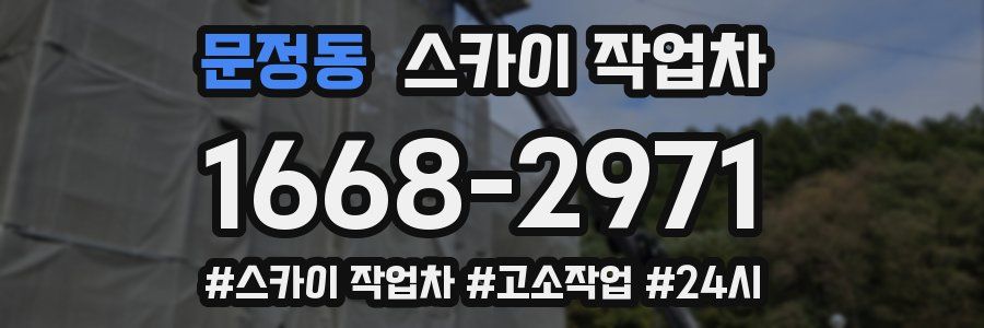 문정동 스카이 작업차