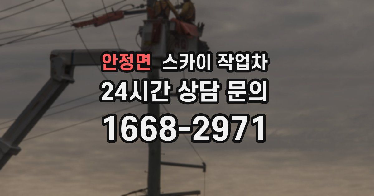 안정면 스카이 작업차