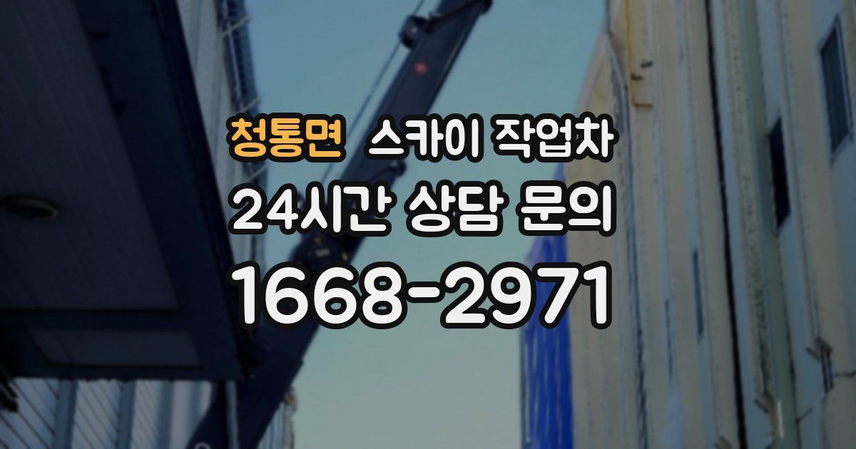 청통면 스카이 작업차