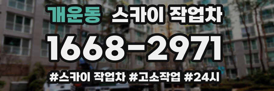 개운동 스카이 작업차