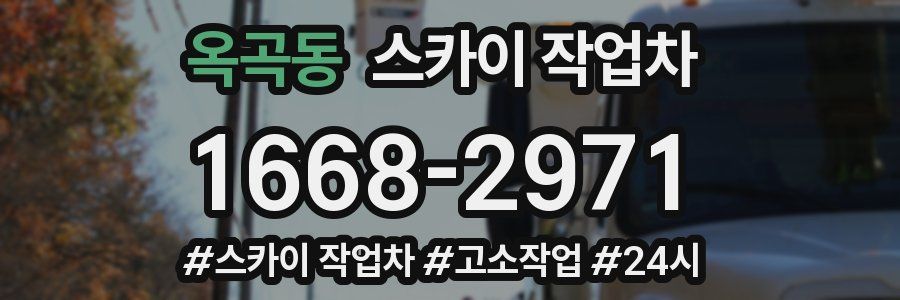 옥곡동 스카이 작업차