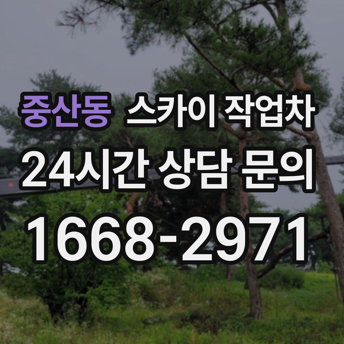 중산동 스카이 작업차