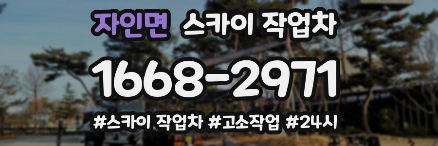 자인면 스카이 작업차