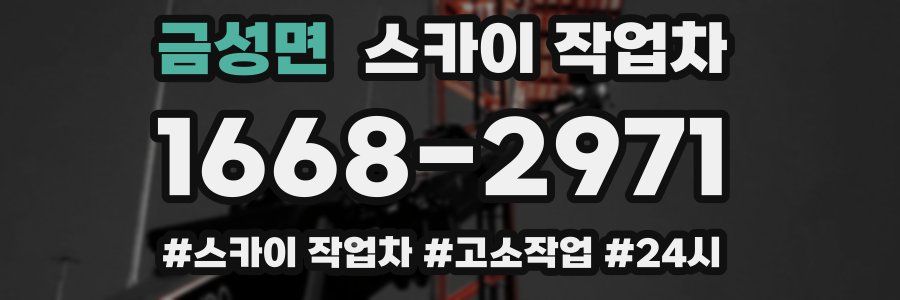 금성면 스카이 작업차