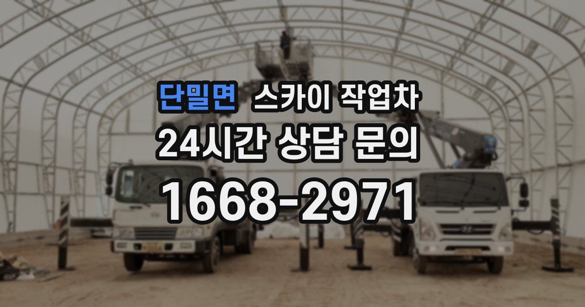 단밀면 스카이 작업차
