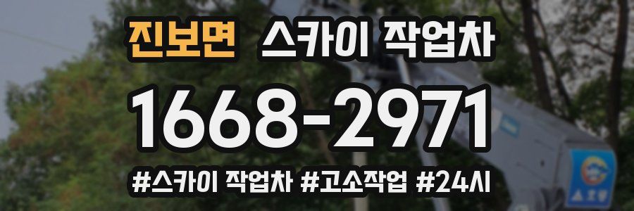 진보면 스카이 작업차