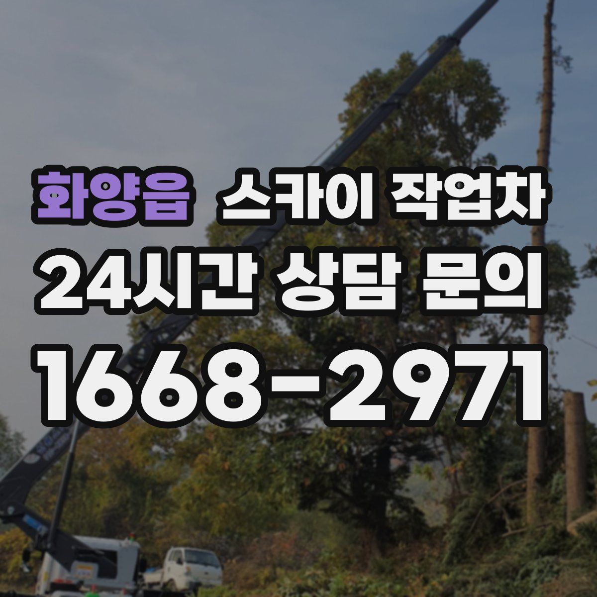 화양읍 스카이 작업차