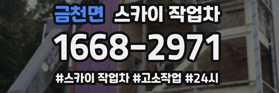 금천면 스카이 작업차