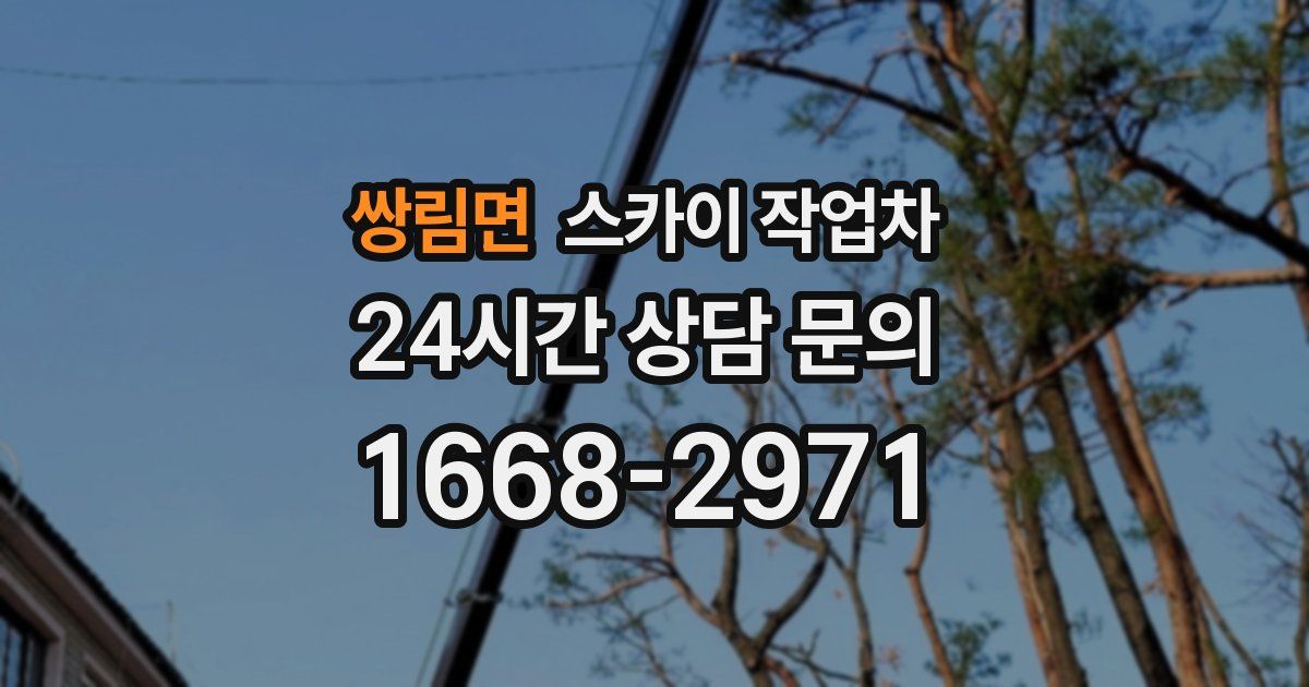 쌍림면 스카이 작업차