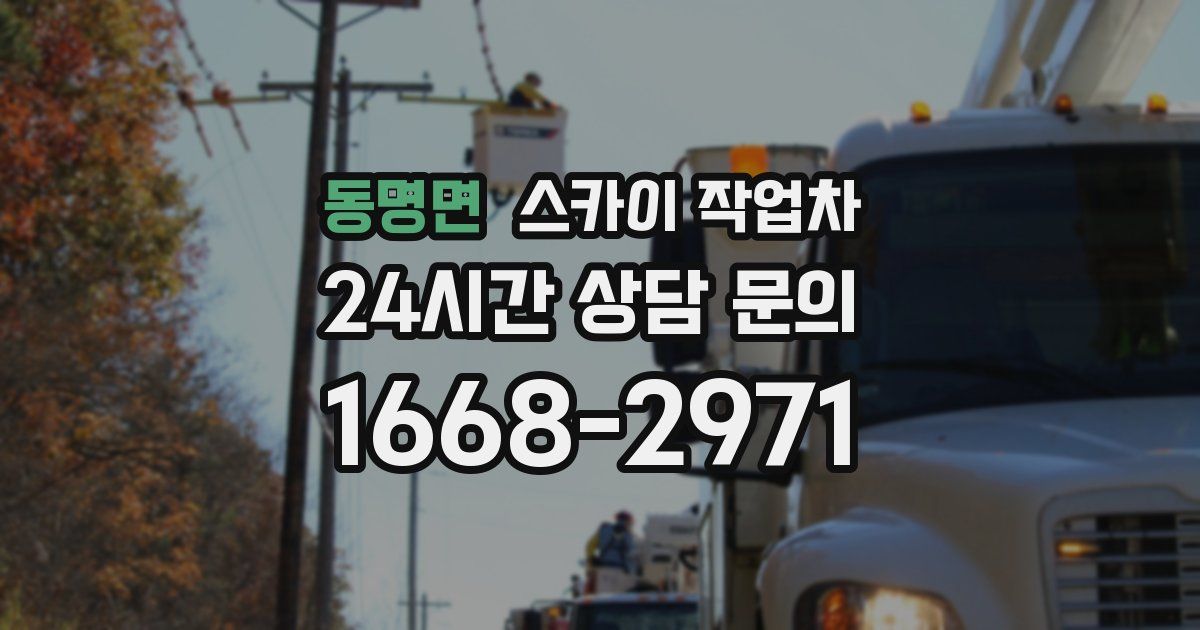 동명면 스카이 작업차