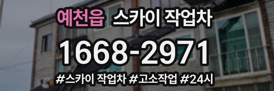 예천읍 스카이 작업차