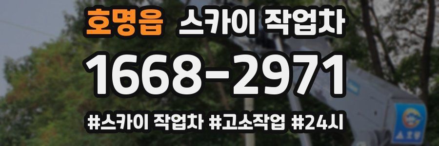 호명읍 스카이 작업차