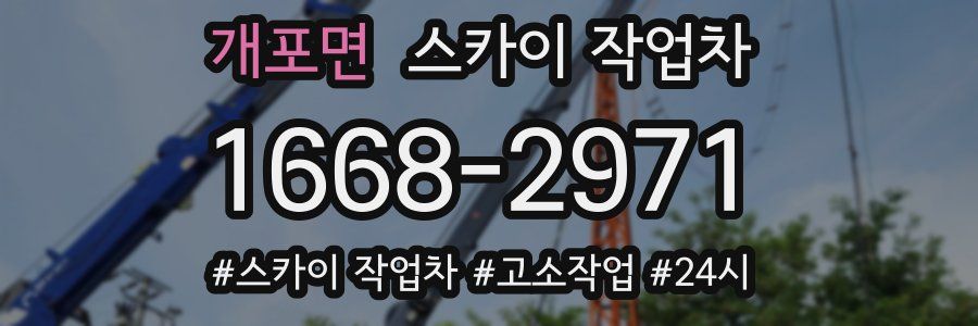 개포면 스카이 작업차