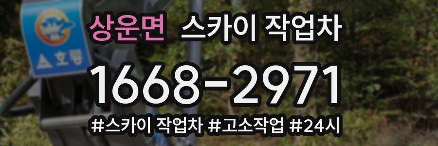 상운면 스카이 작업차