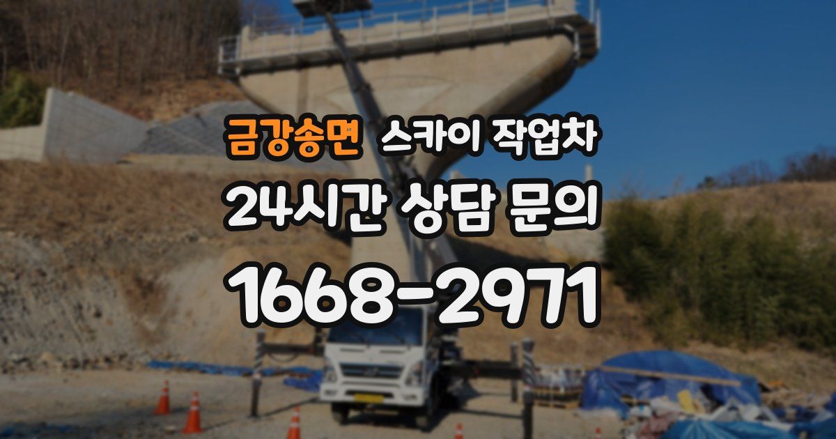 금강송면 스카이 작업차