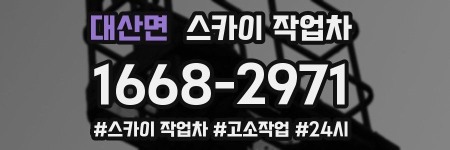 대산면 스카이 작업차