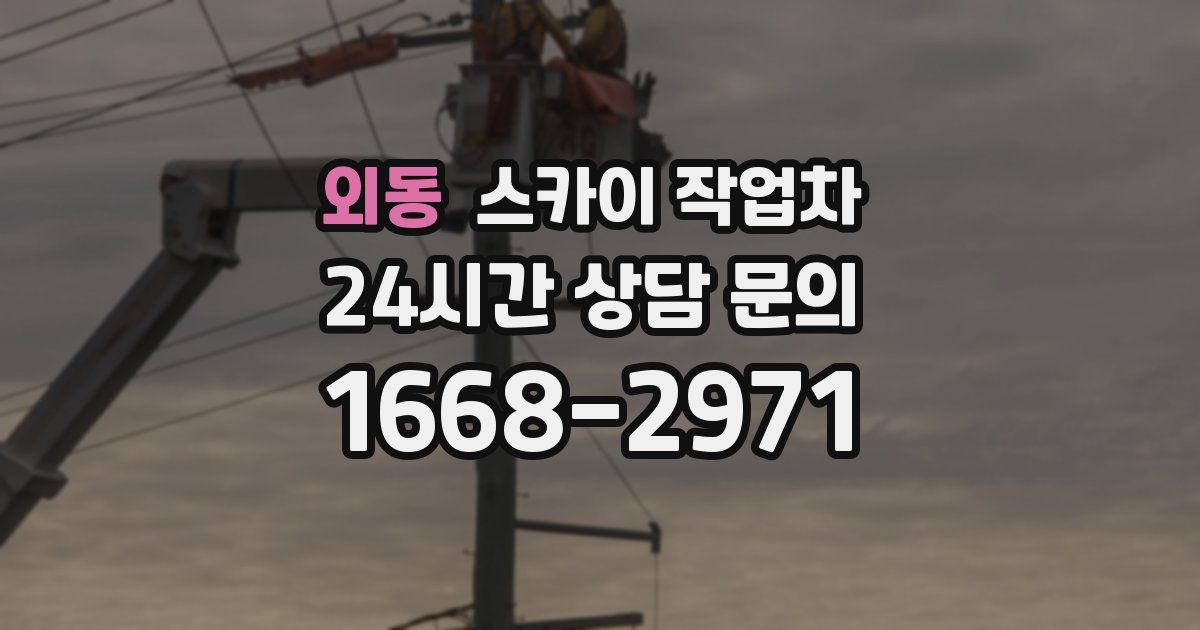 외동 스카이 작업차