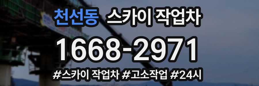 천선동 스카이 작업차