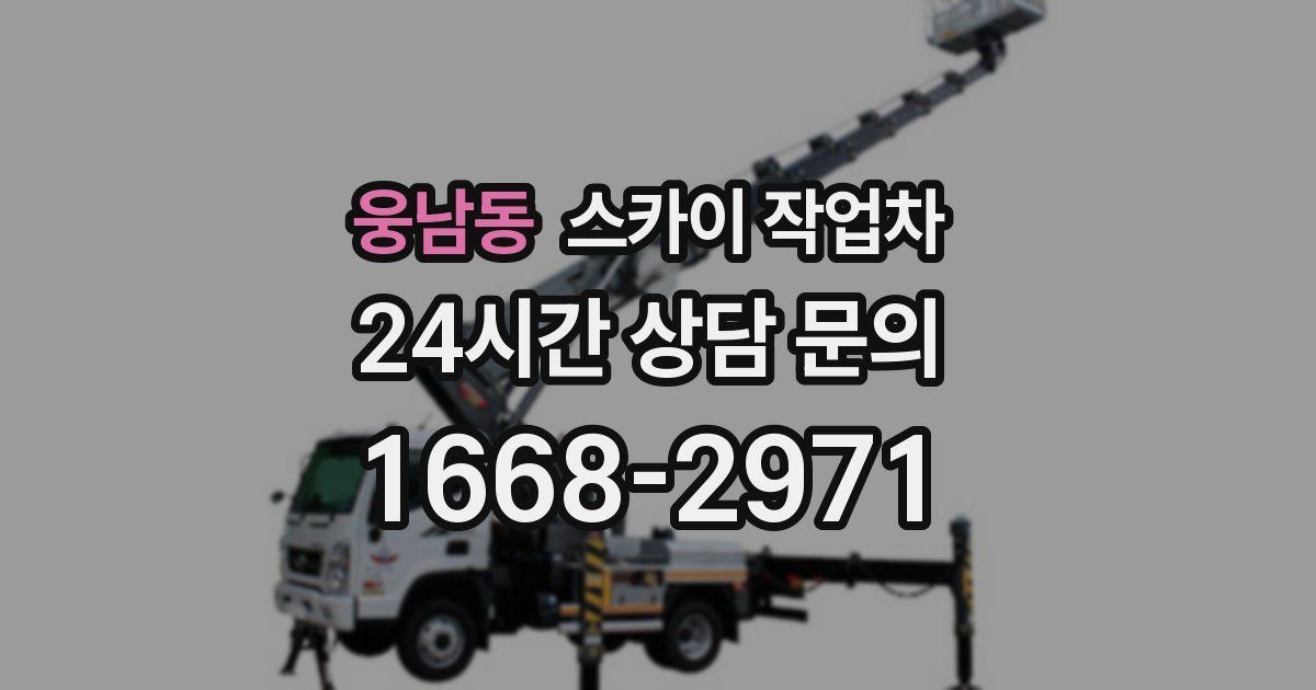 웅남동 스카이 작업차