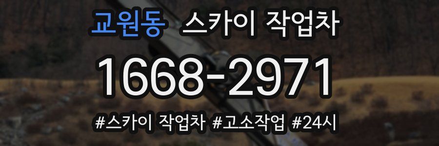 교원동 스카이 작업차