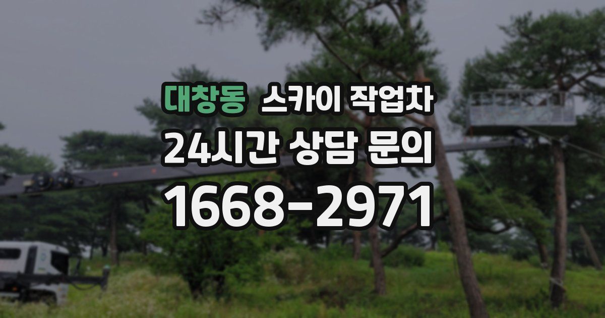 대창동 스카이 작업차