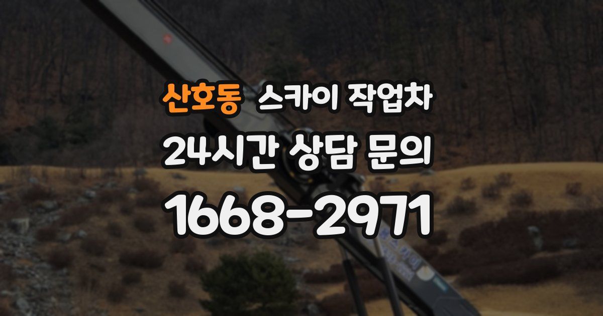 산호동 스카이 작업차