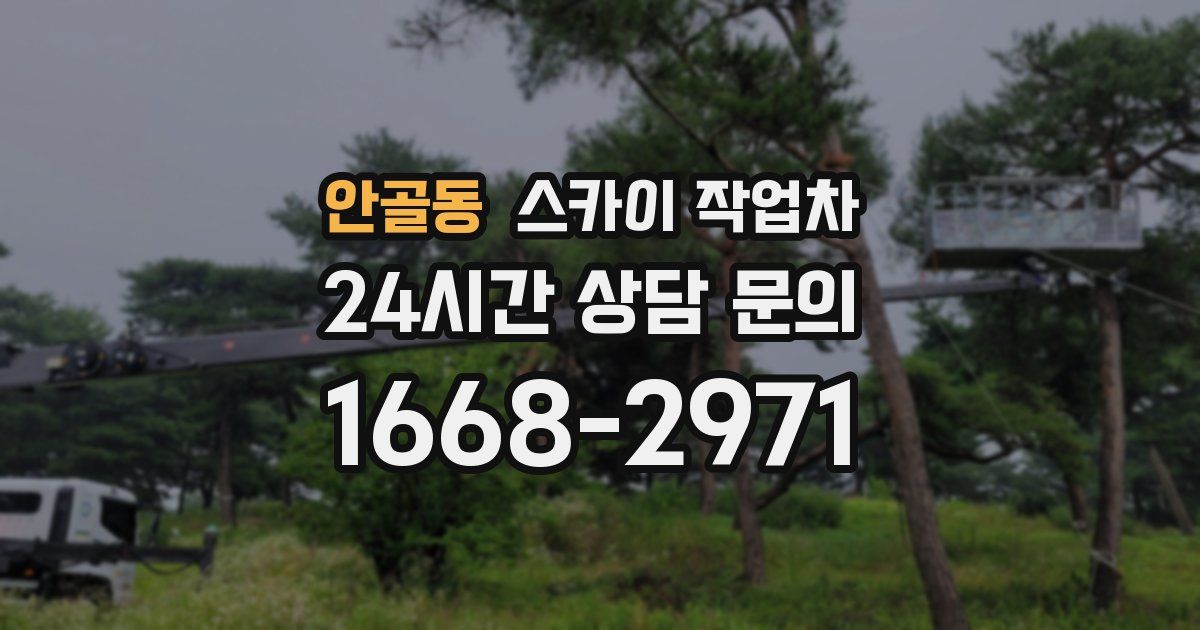 안골동 스카이 작업차