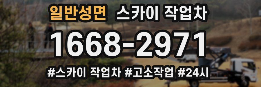 일반성면 스카이 작업차