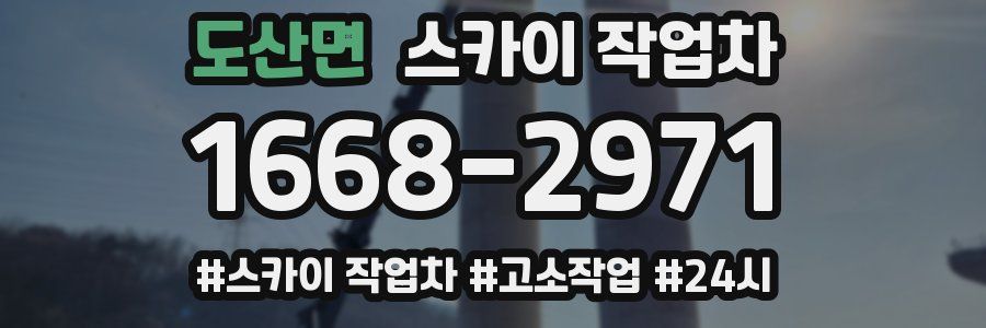 도산면 스카이 작업차