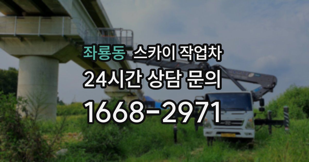 좌룡동 스카이 작업차